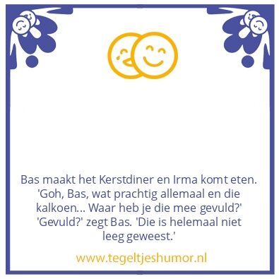 Tegeltje: Kerstdiner