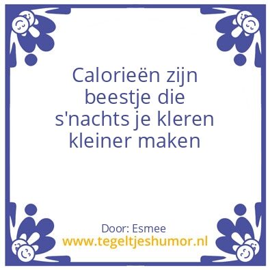 Tegeltje: CalorieÃ«n