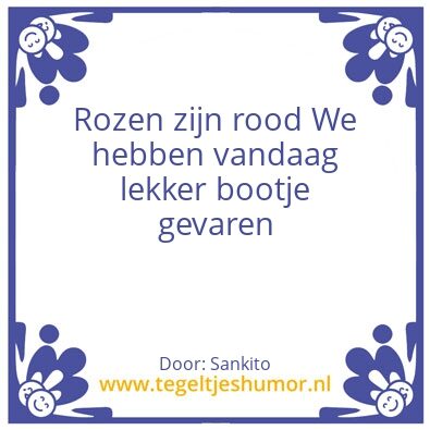 Tegeltje: Famous last words