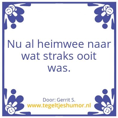 Tegeltje: Ik ben Gerrit.