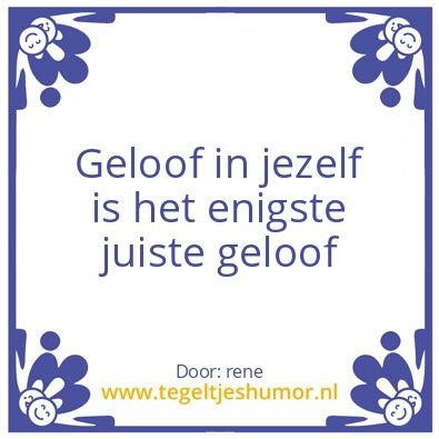 Tegeltje: Geloof