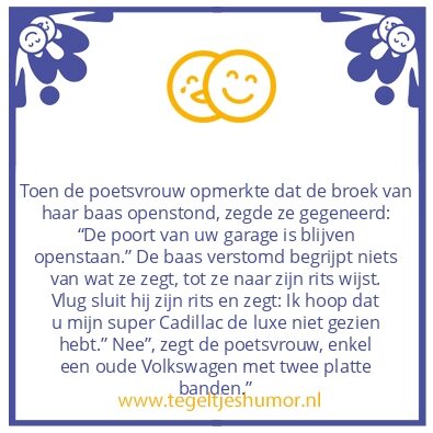 Tegeltje: Poetsvrouw