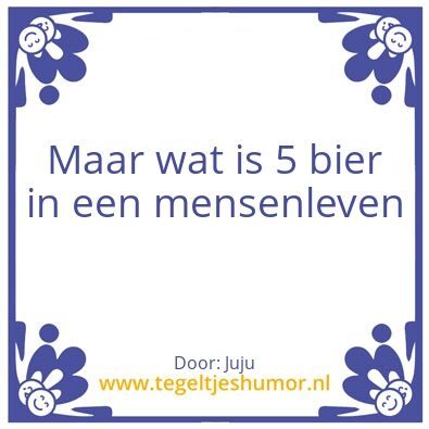 Tegeltje: Bier