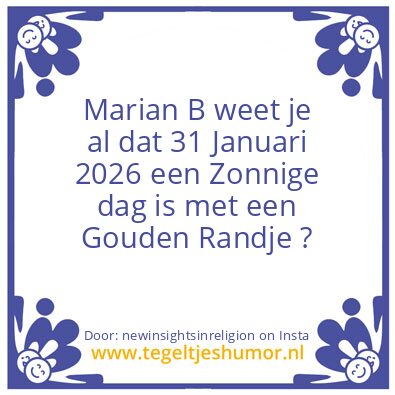Tegeltje: Marian B  ?