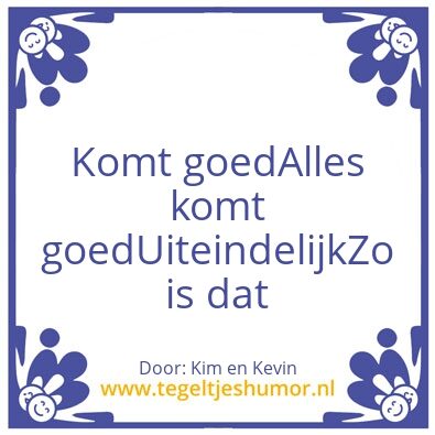 Tegeltje: Tegel
