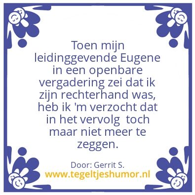 Tegeltje: Ik ben Gerrit.
