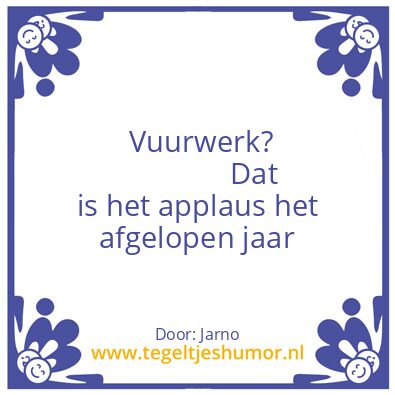 Tegeltje: Vuurwerk