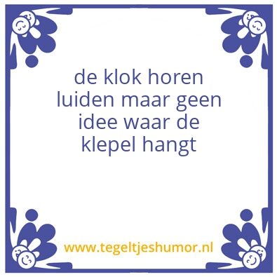 Tegeltje: klok Luiden