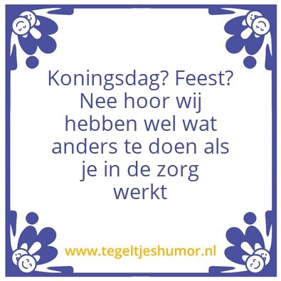 Tegeltje: Koningsdag