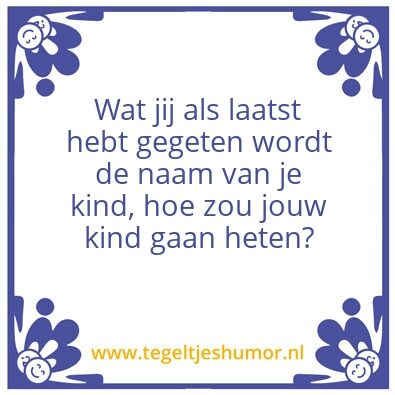 Tegeltje: naam kind