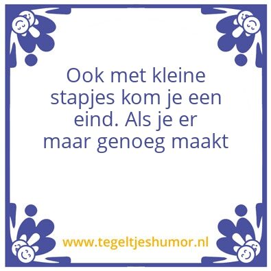 Tegeltje: stappen