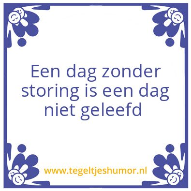 Tegeltje: Storing