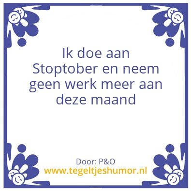 Tegeltje: Ik  doe aan Stoptober