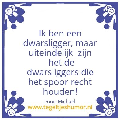 Tegeltje: Dwarsligger
