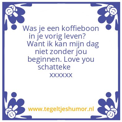 Tegeltje: Koffieboon