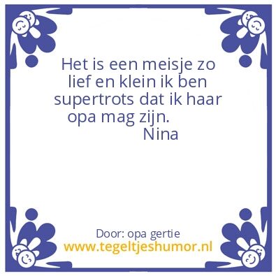 Tegeltje: nina