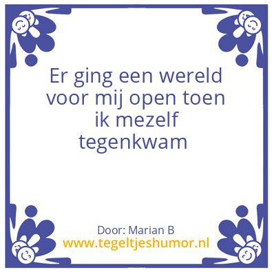 Tegeltje: Marian Borg