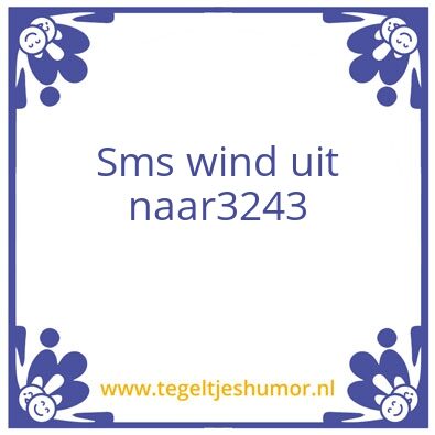Tegeltje: Wind