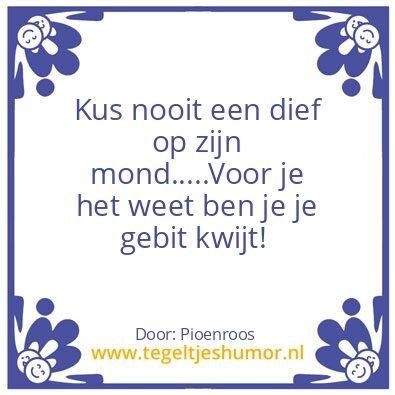 Tegeltje: Kussen…