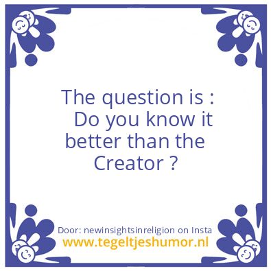 Tegeltje: The question is :