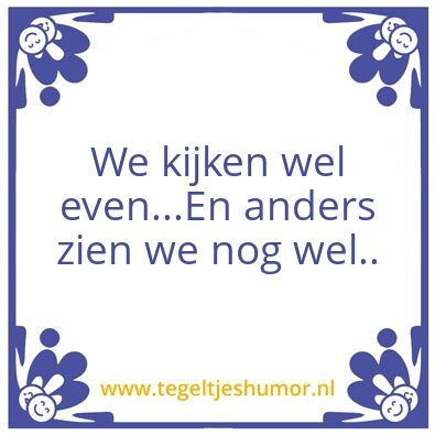 Tegeltje: Plannerspraat