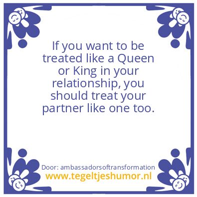 Tegeltje: Queen or King
