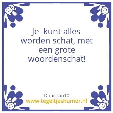 Tegeltje: woordenscaht