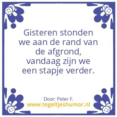 Tegeltje: Vooruitgang?