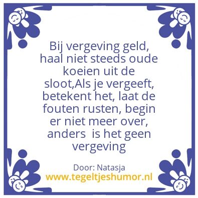 Tegeltje: Vergeving