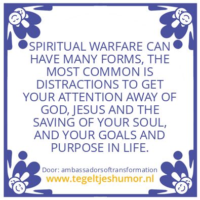 Tegeltje: Spiritual Warfare