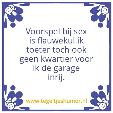 Tegeltje: Voorspel