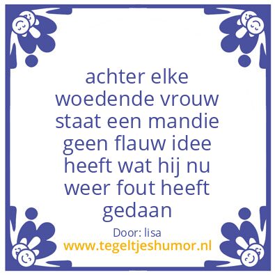 Tegeltje: ruzie