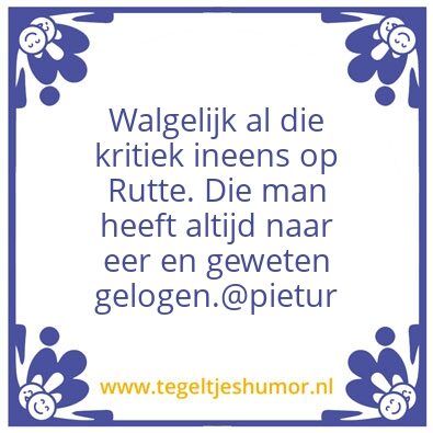 Tegeltje: #rutte