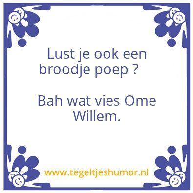 Tegeltje: Ome Willem