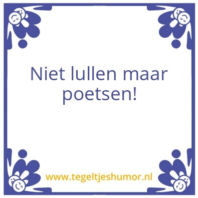 Tegeltje: poets
