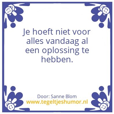 Tegeltje: OPLOSSINGEN