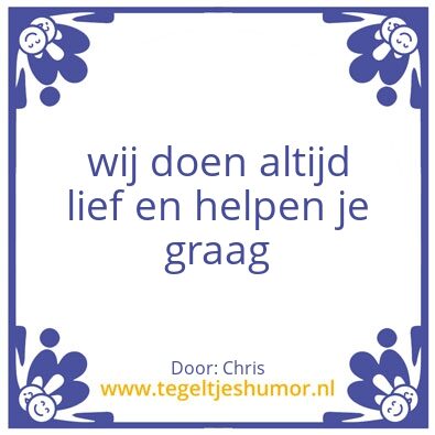 Tegeltje: gastvrijheid