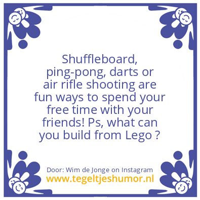 Tegeltje: Shuffleboard