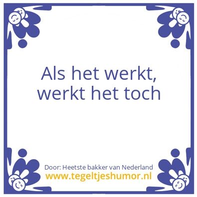Tegeltje: Bakker