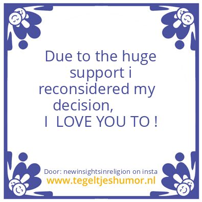 Tegeltje: IM BACK !
