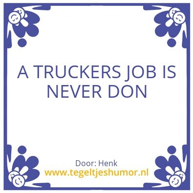 Tegeltje: Truck