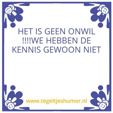 Tegeltje: Wit