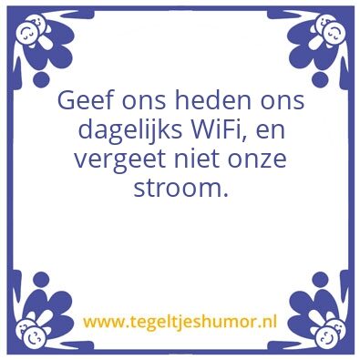 Tegeltje: Wifi