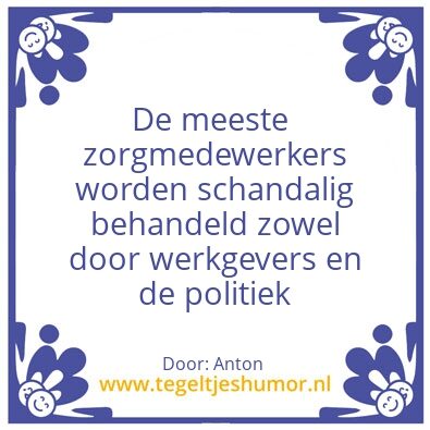 Tegeltje: Zorgmedewerkers
