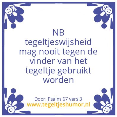 Tegeltje: Tegel