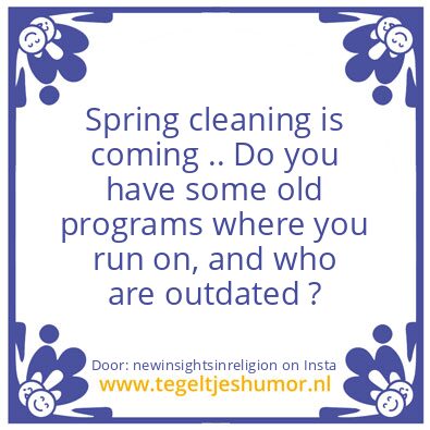 Tegeltje: “Spring Cleaning”