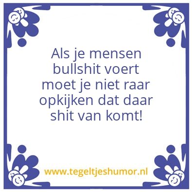 Tegeltje: bullshit