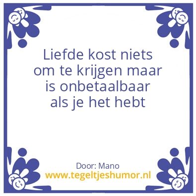 Tegeltje: Liefde