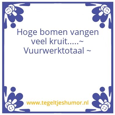 Tegeltje: VWT