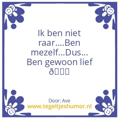 Tegeltje: Lief